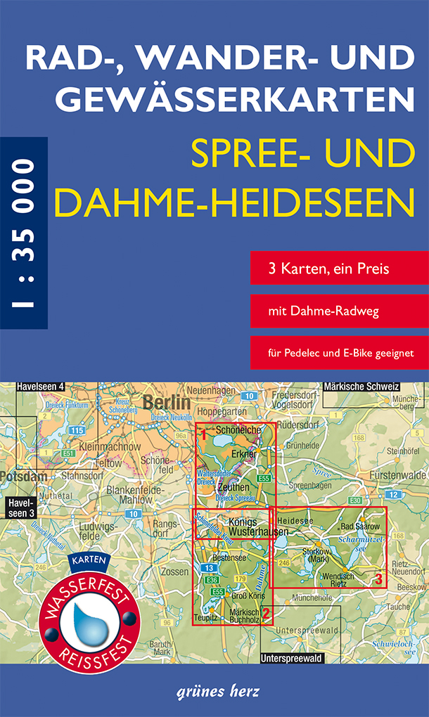 Rad-, Wander- und Gewässerkarten-Set: Spree- und Dahme-Heideseen