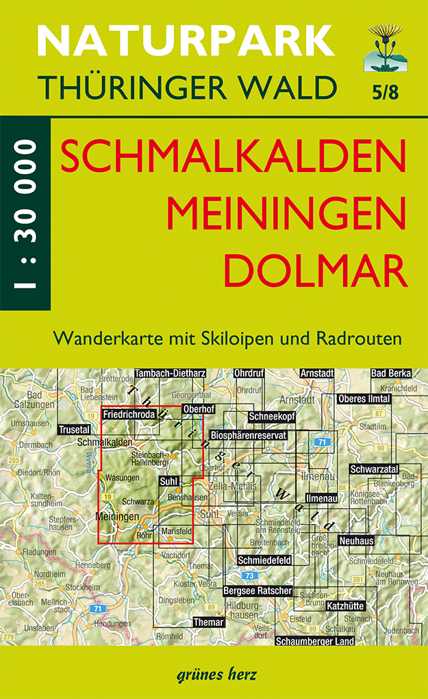 Wanderkarte Schmalkalden, Meinigen, Dolmar