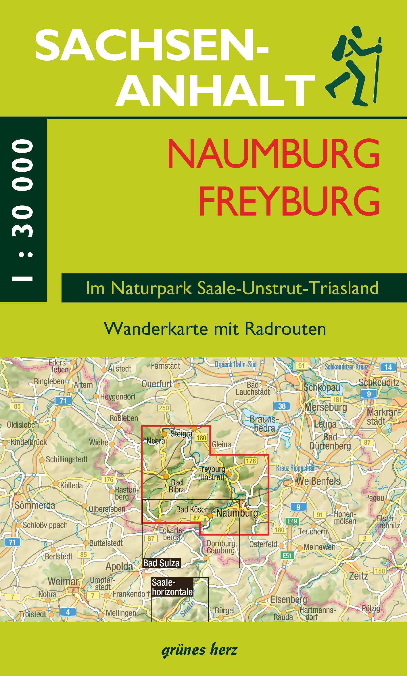 Wanderkarte Naumburg, Freyburg Doppelkarte