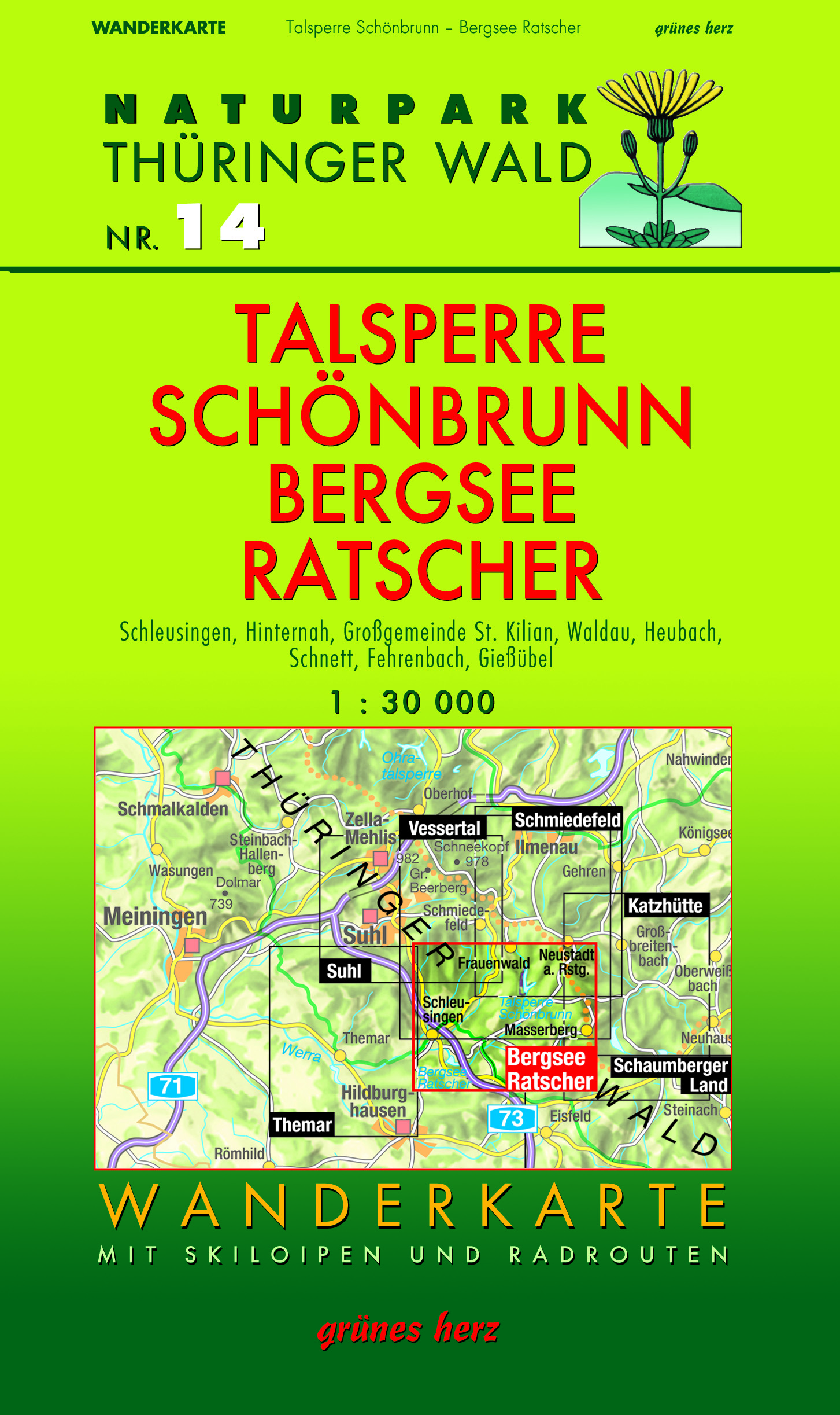 Wanderkarte Talsperre Schönbrunn, Bergsee Ratscher