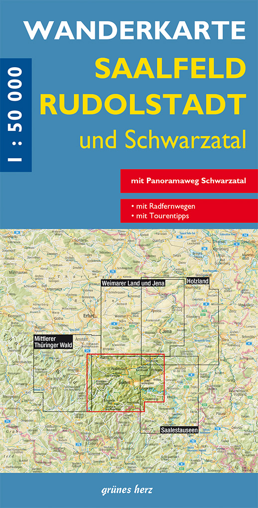 Wanderkarte Saalfeld, Rudolstadt und Schwarzatal