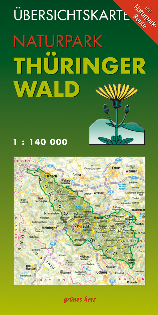 Übersichtskarte Naturpark Thüringer Wald