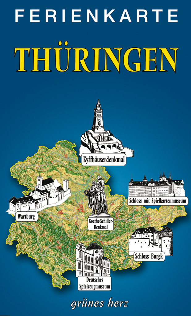 Ferienkarte Freistaat Thüringen (gerollt)